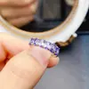 Anillo de Tanzanita Natural Popular al por Mayor de Fábrica Plata S925 Incrustado Piedra Principal 3*5 Joyería de Lujo Venta Directa de Fábrica