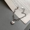 Pulsera de plata de ley 925 con letras de amor para mujer, estilo sencillo de verano, diseño de nicho, estilo frío, moda de alta gama, luz y lujo.