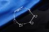 Joyería de verano amor tobillera estrellas retro plateado plata femenina coreana linda fábrica al por mayor tobillera de estrellas de calabaza