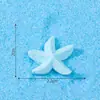 Mini estrelas-do-mar coloridas, enfeites para paisagem em miniatura, decorações de artesanato em resina, estilo Mediterrâneo, estrela-do-mar de cinco pontas
