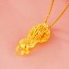 Nuevo Colgante Pixiu de Oro Arena Vietnamita Joyería para Mujer Imitación Oro Cobre Chapado Oro 24K Moneda de Oro Colgante Rojo de Internet