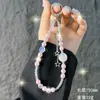 Nueva Cadena para Teléfono Móvil de Cristal con Purpurina de Estrella, Diamante, Cristal, Corta, Colgante de Teléfono Móvil Colorido, Colgante para Muñeca, Bolso de Mujer
