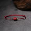 Cuentas de Transferencia Benmingnian Amantes Mismo Estilo Cinabrio Púrpura Cuerda Roja Tejida Pulsera de Mujer Cuerda de Mano Simple para Hombre Cadena para Tobillo