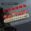 Pequeño Dios de la Riqueza Placa para Teléfono Móvil de Coche Bandera Roja Patriótica Adorno para Coche Consola Central Placa de Número de Estacionamiento Temporal Teléfono Móvil de Coche