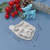 Molde de silicona con forma de alce de Papá Noel para niños, molde para hornear pasteles DIY