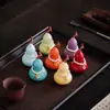 Adornos de Cerámica Estilo Chino en Forma de Calabaza para Mesa de Centro de Sala de Estar, Mesa de Té, Vestíbulo, Decoraciones de Oficina, Caja de Regalo para Inauguración de Casa, Regalo de Año Nuevo Chino