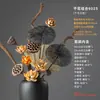 Buquê de Flores Secas, Flores Secas Reais de Yunnan, Enfeites Inspirados no Zen, Vagens de Lótus Naturais e Arranjos de Flores de Lótus, Decoração Estilo Wabi-Sabi para Exibição na Sala de Estar
