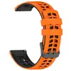 Adecuado para Serie de Relojes Samsung/Huawei/Xiaomi/Garmin Correa de Silicona de Dos Filas de Agujeros Bicolor 22mm Universal