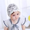 Sombrero de corte de encaje para bebé, estilo coreano, de verano, fino, con mariposas pequeñas, con encaje en punta, estilo princesa linda, fotografía de cien días