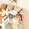 Estante de Ropa Extensible para Mesita de Noche de Dormitorio Estante de Almacenamiento para Mesita de Noche Estante para Secar Ropa de Dormitorio de Estudiante Estante Superior para Colgar Ropa