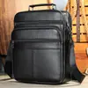 Dropshipping Transfronterizo Bolso de Hombro para Hombre de Cuero Genuino de Alta Gama Casual para Viajes Diarios Bolso Cruzado Vertical de Piel de Vaca de Primera Capa