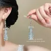 Brincos de Franja com Pérolas Estilo Francês de Luxo Leve para Mulheres Design de Nicho Versátil para o Dia a Dia Brincos de Tarraxa Acessórios para Orelha Venda por Atacado