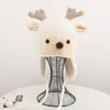 Sombrero de Ciervo Pequeño Sombrero de Punto Otoño e Invierno Lindo Súper Adorable Estilo Coreano Sombrero con Protección para las Orejas Suelto Sombrero de Pescador de Lana para Estudiante