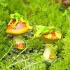 Artesanato de Resina Novo Sapo Cogumelo Jardim Artesanato de Resina Pátio Externo Gramado Vasos Paisagismo Ornamentos
