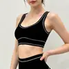 Top de Yoga Cor Color Block Escovado para Uso Externo High-End Costas em U Secagem Rápida Esporte Corrida Fitness Roupa de Yoga 7028