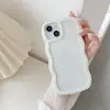 Funda popular para teléfono 2 en 1 con patrón ondulado, adecuada para Apple 18PROMAX, moderna 16/15, transparente y a prueba de golpes 11