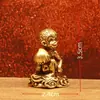 Adornos de Latón Retro del Zodiaco Mono Nube Xiangyun Mono Shoutao Adornos de Escritorio para el Hogar Decoraciones de Mascota de Té Regalos Manualidades