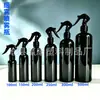 Suministro directo de fábrica de botellas rociadoras de PET de 100-500 ml, color ámbar, para dispensar agentes de limpieza eliminadores de ácaros, con mecanismo de cierre manual, diseño de botella pequeña