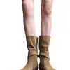 Botines cortos súper elegantes de tacón alto y plataforma para mujer, nuevos botines de media pantorrilla para otoño e invierno, populares botines de tacón grueso, botines estilo Martin