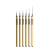 Caneta liner para nail art transfronteiriça, conjunto com 6 peças, caneta de pintura ultrafina, caneta gradiente, caneta de desenho, caneta de nail art de cabeça única