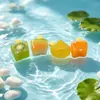 Juguete de comida en miniatura fruta helado modelo de resina llavero colgante DIY accesorio para hebilla de zapato