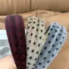 Outono e Inverno 2025 Novos Acessórios de Cabelo Elegantes Headwear Coreano Faixa de Cabeça Elegante Topo Craniano Largo Borda Larga Antiderrapante Faixa de Cabelo com Bolinhas para Mulheres