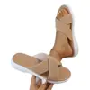 Sandalias Casuales para Mujer 2025 Nuevo Estilo Tacón de Cuña Tira Única Playa Uso al Aire Libre Talla Grande Sandalias Europeas de Tira Cruzada para Mujer