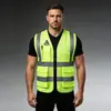 Coletes refletivos para canteiros de obras, projetos de construção chineses, roupas refletivas de segurança, impressão de logotipo personalizado, uniformes de trabalho