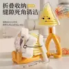 Cepillo triangular estilo japonés para limpiar las ranuras de la estufa, cepillo de cerdas duras para limpiar esquinas y bordes, cepillo plegable para limpiar desagües