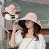 Sombrero de protección solar de goma negra para mujer, anti-UV, con visera ancha, plegable, estilo pescador, nuevo