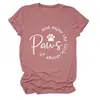 Patas e Aproveite a Pequena Marca Independente Estilo Europeu e Americano Camiseta Casual Versátil Feminina Gola Redonda Manga Curta