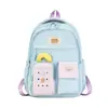 Mochila para menina do ensino fundamental, colorida com arco-íris, grande capacidade, leve, protetora da coluna, redutora de peso, mochila infantil para meninas do 1º ao 6º ano