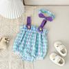 Recém-nascido Infantil Verão Novo Estilo Coreano Estilo Estrangeiro Bebê Menina Tridimensional Flor Listrada Sling Lanterna Bolsa Roupas de Peido Na Moda