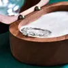 Anillo de Moissanita para Mujer, Anillo de Estilo Nuevo Simple y Moderno, Anillo de Plata de Ley S925, Joyería, Venta al por Mayor Fuente de Transmisión en Vivo