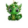 Pingente de carro de dinossauro verde fofo e criativo de Natal transfronteiriço, decoração de árvore de Natal para casa