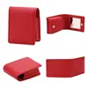 Estuche de Cuero Portátil para Lipstick, Bolsa Pequeña Portátil para Cosméticos, Bolsa para Cosméticos con Cepillo para Lápiz de Cejas, Estuche de Cuero con Espejo Cosmético Hecho a Medida