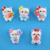 Gatito lindo joyería diy pegamento de crema accesorios de resina pasador cordón para el pelo parche material para manualidades diy accesorios diy hechos a mano