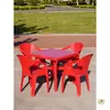 Mesa e cadeira de jantar de plástico espesso para exterior, combinação para mercado noturno de praia, churrasco, mesa redonda, mesa quadrada, barraca de comida, pátio de lazer
