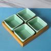 Celadón Bambú y Madera Dividiendo Plato de Frutos Secos Plato de Aperitivos Melón y Nueces Caja de Aperitivos Plato de Aperitivos Plato de Dulces Tienda de Pedicura Plato de Aperitivos Fruta