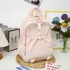Mochila leve com cordão estilo coreano, moderna e jovial, perfeita para alunos do ensino fundamental II e médio, com um design estiloso e casual
