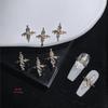 Lz Design Aleación Borla Uña Portátil Arte de Uñas 31 Estrella de Cinco Puntas Perla Cruz Circona Decoración de Uñas Estilo Creativo de Lujo Ligero