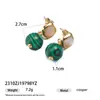Brincos de Moda Leve Luxo Estilo Maillard Banhados a Ouro 18K com Pingente de Pérola Natural e Pedra Olho de Tigre, Nova Coleção Outono e Inverno
