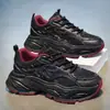 Zapatos de hombre, nuevo modelo otoño 2026, malla transpirable, negro guerrero casual deportivo, amortiguadores, suela gruesa, zapatos tipo papá para hombre