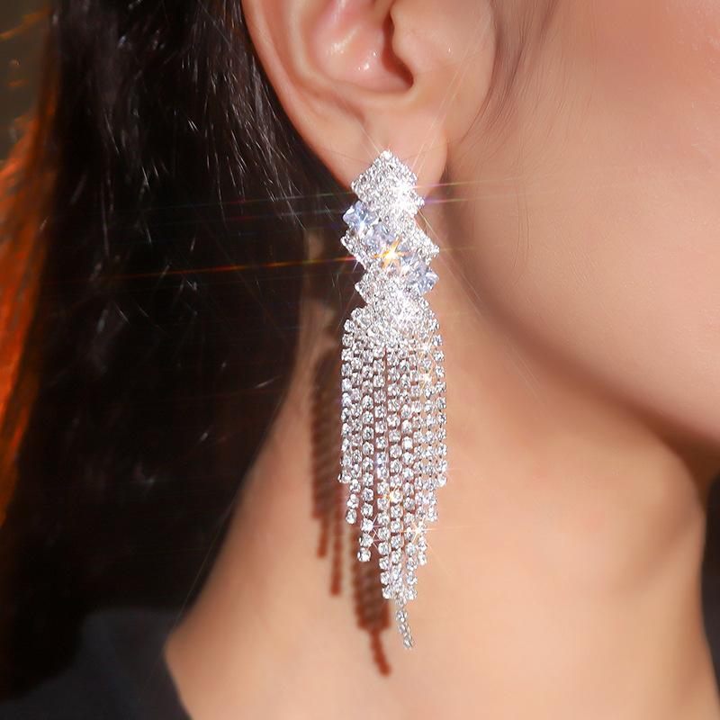 JXER112 正方锆石裸钻流苏耳环-银色 (4).JPG