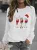 Estación Independiente Wish Ebay Amazon Exportación Estación Independiente Sudadera de Cuello Redondo para Mujer Saint Cuello Redondo
