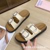 2024 Nueva Moda Versátil Pantuflas Boken Sandalias Romanas para Mujer Sandalias Planas Casuales Antideslizantes para Mujer Venta al por Mayor