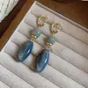 Brincos Pendentes Geométricos Irregulares Retrô, Novo Estilo Chinês, Brincos Simples e Modernos, Luxo Leve, Alta Qualidade, Acessórios de Orelha Exquisitos