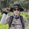 Sombrero de ala ancha para hombre con protección solar, Sombrero de Montañismo, Senderismo, Pesca, Sombrero de Vaquero, Sombrero de Pescador Transpirable de Verano para Exteriores