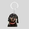Llavero de Acrílico de Cachorro de Dibujos Animados Transfronterizo 2D para Vacaciones Colgante Plano para Actividad Regalo Pequeño Colgante Creativo para Mochila