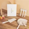 Conjunto Descartável de Faca, Garfo e Prato para Bolo de Fibra de Grão Ecológico Biodegradável Espessado Grau Alimentício Casca de Arroz Louça de Sobremesa